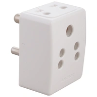ANCHOR PW 3155 Multi Plug 3 Pin DX, 6 Amp, White - 6A, WHITE, NA